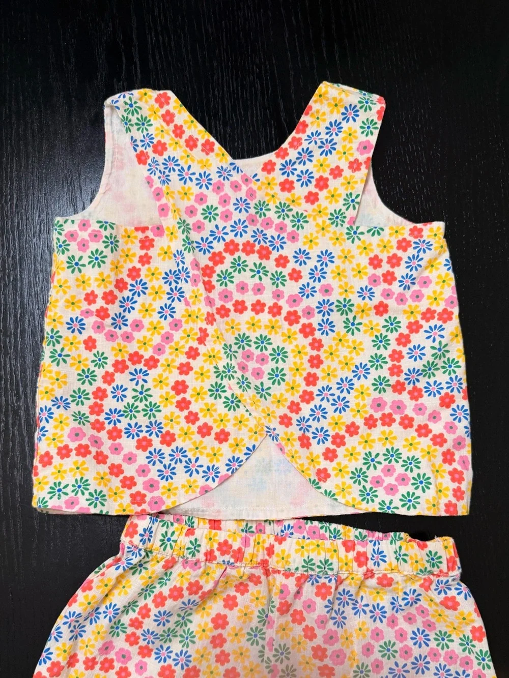 Girls Floral Two-Piece Tank & Shorts Set - Multicolor